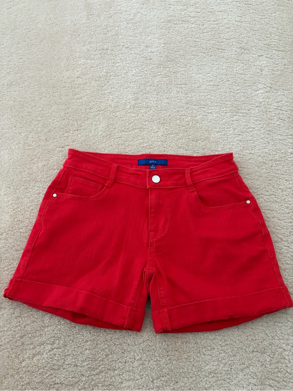 Apt. 9 Red Women's Jean Shorts